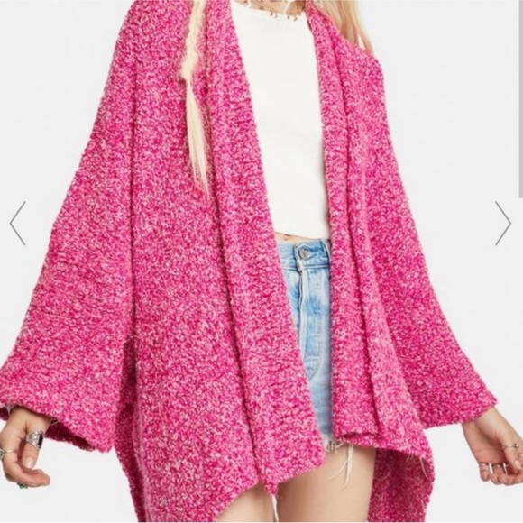 Free People BFF Cardigan in Prickly Pear M - Picture 2 of 14